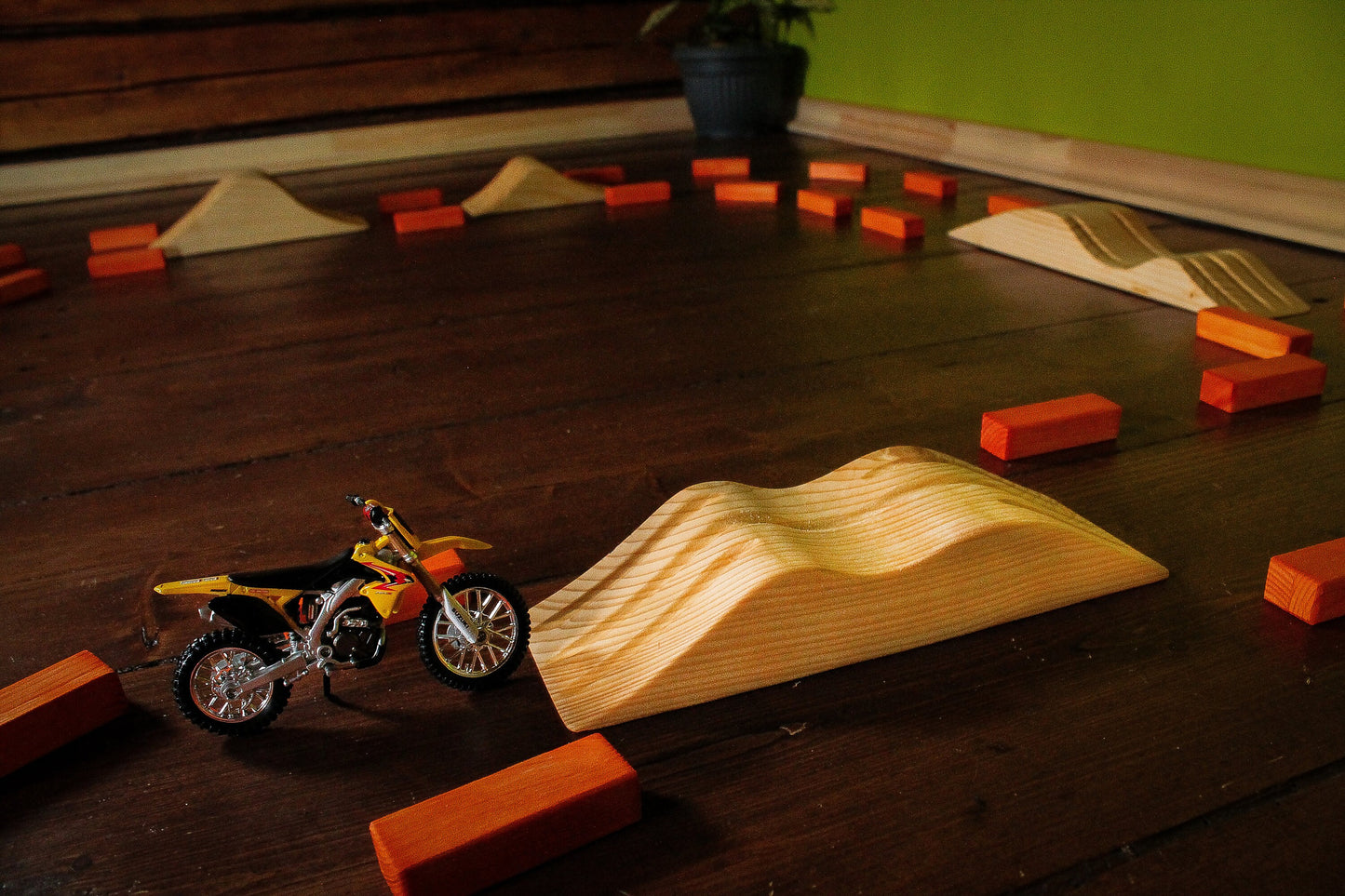 Dirt Bike Play Track, Motocross Toy Track, Wooden Motocross Track ,Imagination Motocross Track