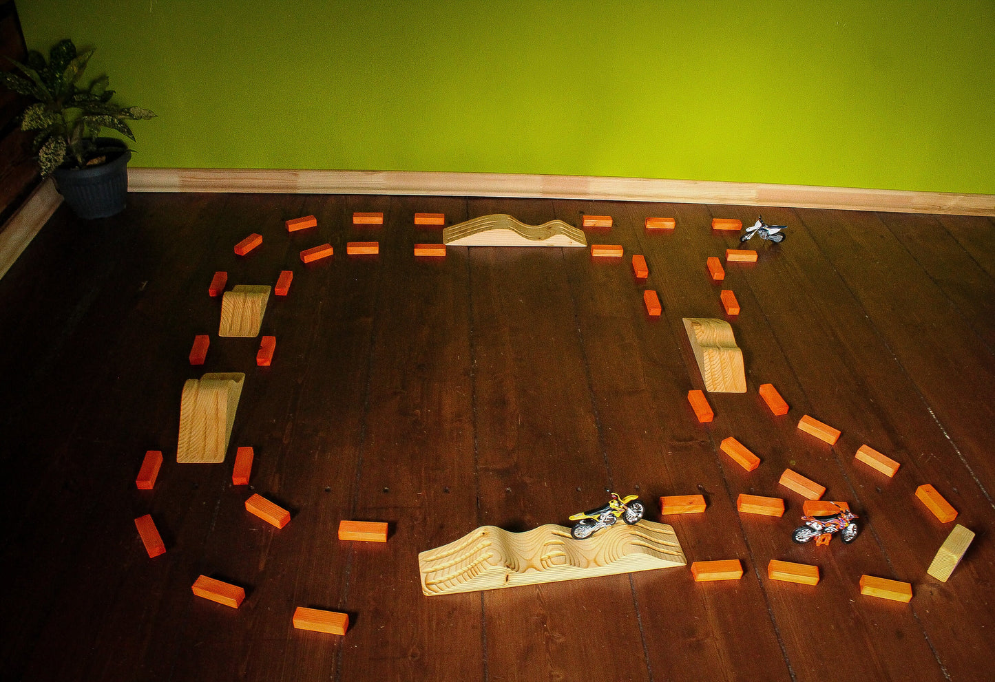 Dirt Bike Play Track, Motocross Toy Track, Wooden Motocross Track ,Imagination Motocross Track