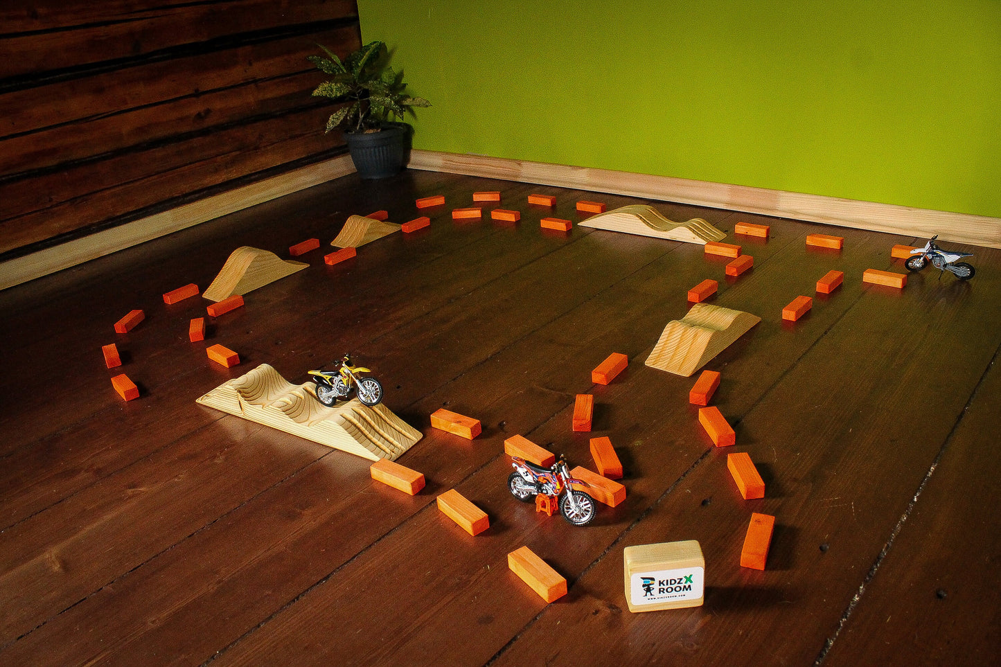 Dirt Bike Play Track, Motocross Toy Track, Wooden Motocross Track ,Imagination Motocross Track