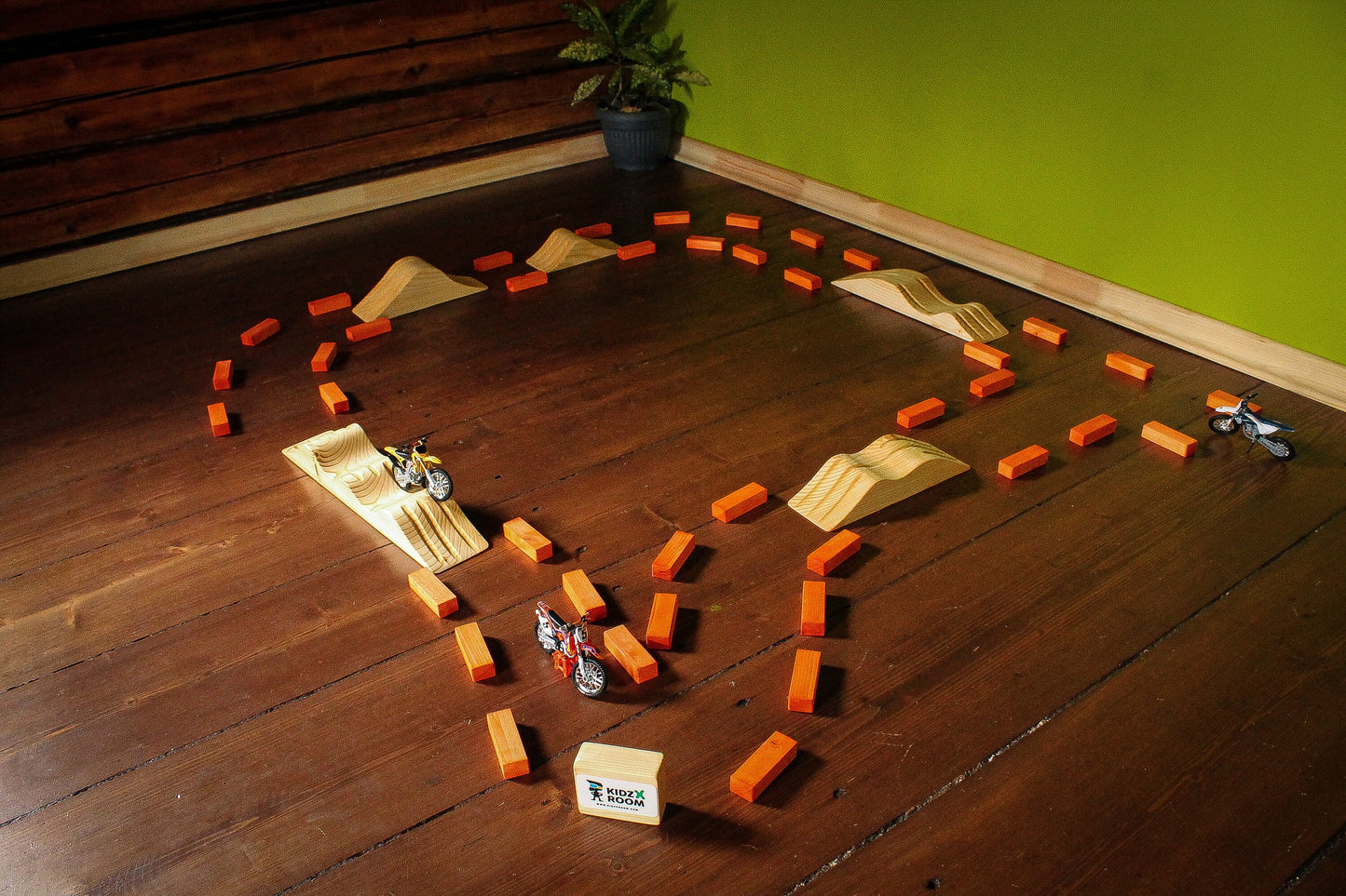Dirt Bike Play Track, Motocross Toy Track, Wooden Motocross Track ,Imagination Motocross Track
