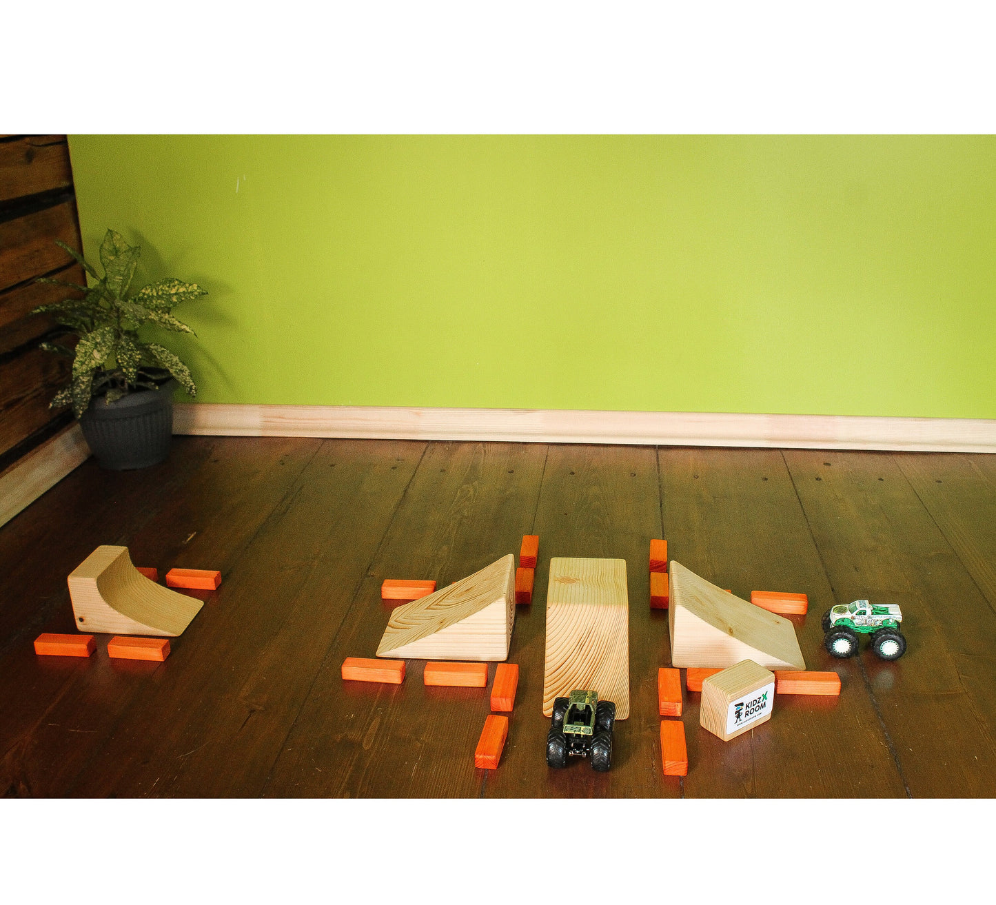 Hot Wheels Monster Jam, Wooden Monster Truck Racing Track, Jumps For Hot Wheels Truck, Christmas Gift For Kids 2022, Monster Jam Toys