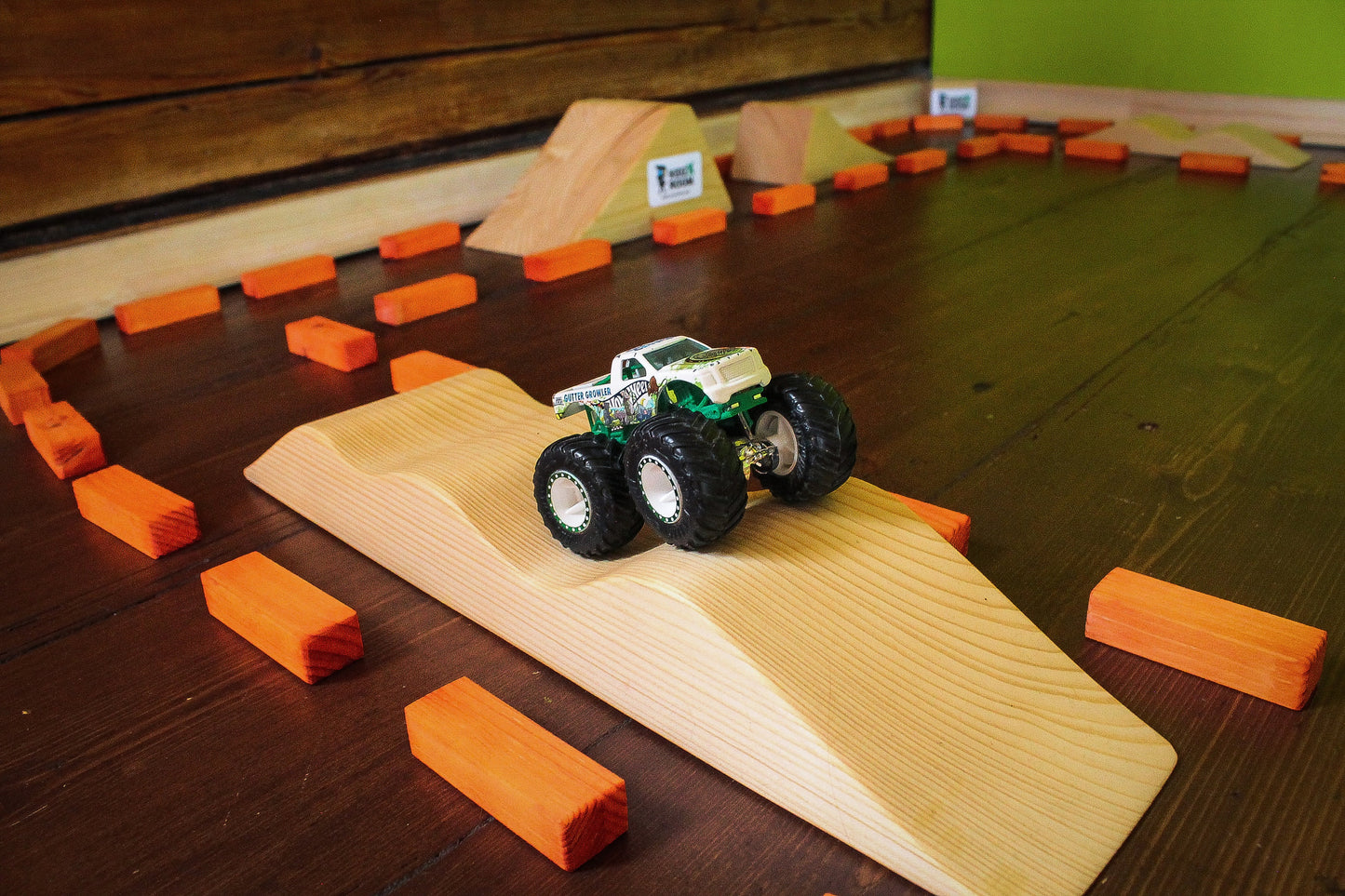 Hot Wheels Monster Jam, Wooden Monster Truck Racing Track, Jumps For Hot Wheels Truck, Christmas Gift For Kids 2022, Monster Jam Toys