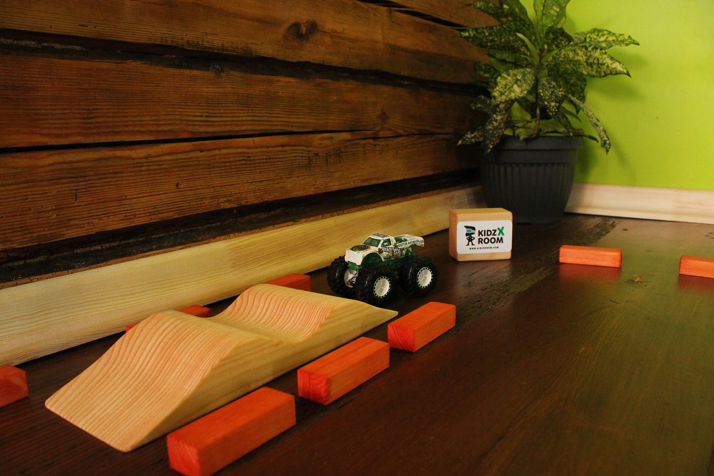 Hot Wheels Monster Jam, Wooden Monster Truck Racing Track, Jumps For Hot Wheels Truck, Christmas Gift For Kids 2022, Monster Jam Toys