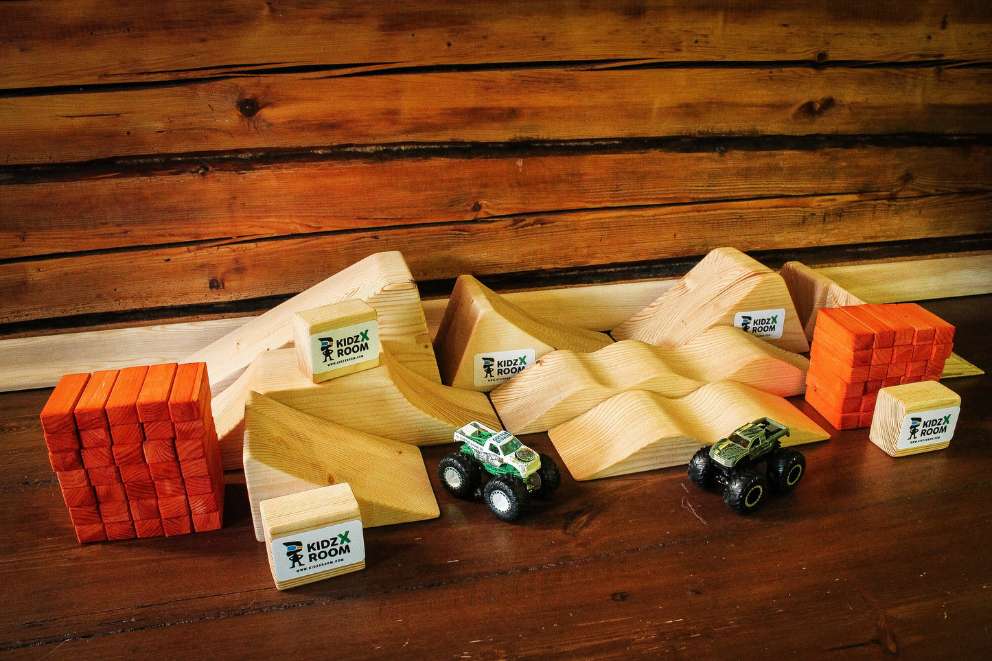 Hot Wheels Monster Jam, Wooden Monster Truck Racing Track, Jumps For Hot Wheels Truck, Christmas Gift For Kids 2022, Monster Jam Toys