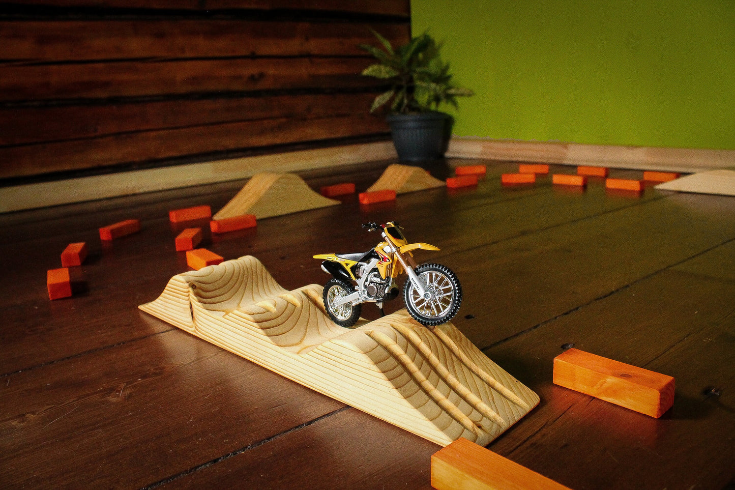 Dirt Bike Play Track, Motocross Toy Track, Wooden Motocross Track ,Imagination Motocross Track