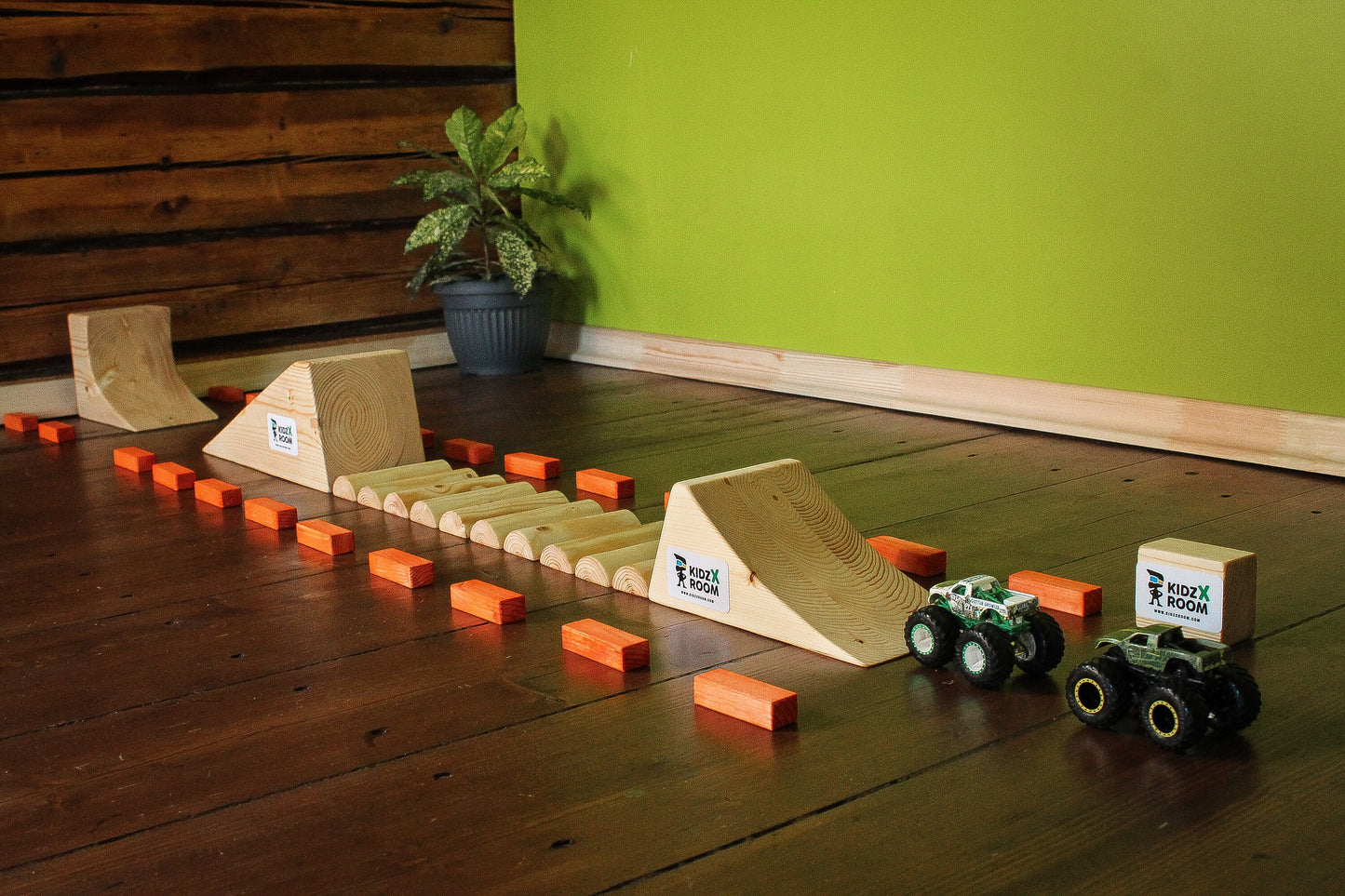 Hot Wheels Monster Jam, Wooden Monster Truck Racing Track, Jumps For Hot Wheels Truck, Christmas Gift For Kids 2022, Monster Jam Toys