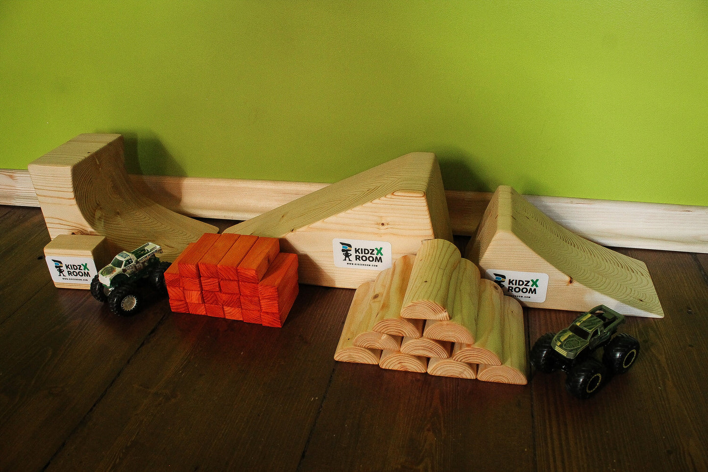 Hot Wheels Monster Jam, Wooden Monster Truck Racing Track, Jumps For Hot Wheels Truck, Christmas Gift For Kids 2022, Monster Jam Toys