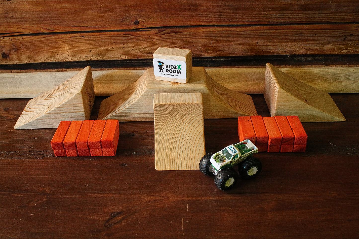 Hot Wheels Monster Jam, Wooden Monster Truck Racing Track, Jumps For Hot Wheels Truck, Christmas Gift For Kids 2022, Monster Jam Toys