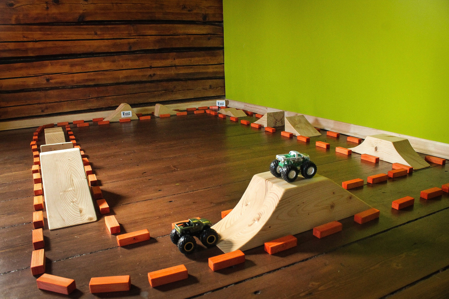 Hot Wheels Monster Jam, Wooden Monster Truck Racing Track, Jumps For Hot Wheels Truck, Christmas Gift For Kids 2022, Monster Jam Toys