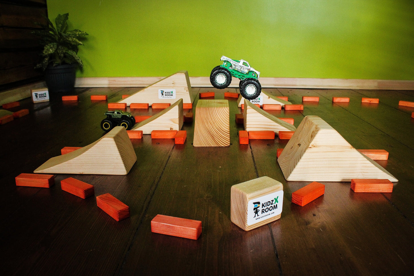 Hot Wheels Monster Jam, Wooden Monster Truck Racing Track, Jumps For Hot Wheels Truck, Christmas Gift For Kids 2022, Monster Jam Toys