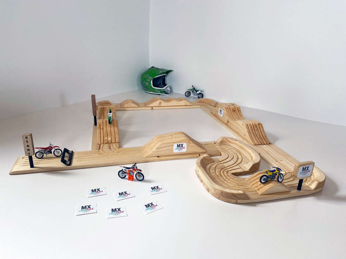 Large Dirt Bike Play Track, Motocross In Your Room, Motocross Kids Track, Eco - Friendly Toys